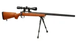 WELL SR-1 Bolt Action Sniper Set with Bipod + Scope Wood